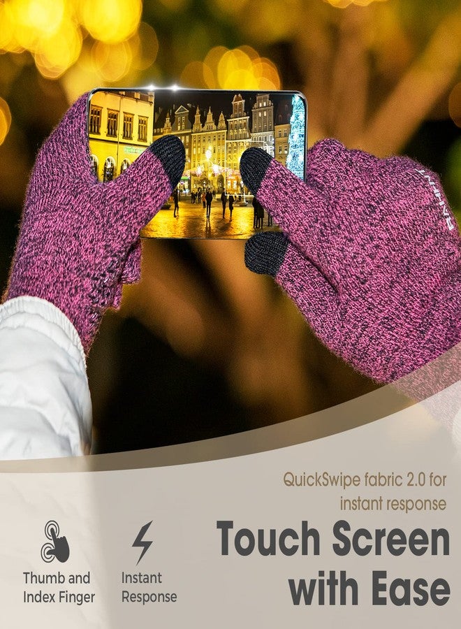 Rahhint Wool Winter Gloves Men Women Fleece lined Knit Gloves with Touchscreen Fingers Insulated Gloves Keep Hand Warm Gift - Image 5